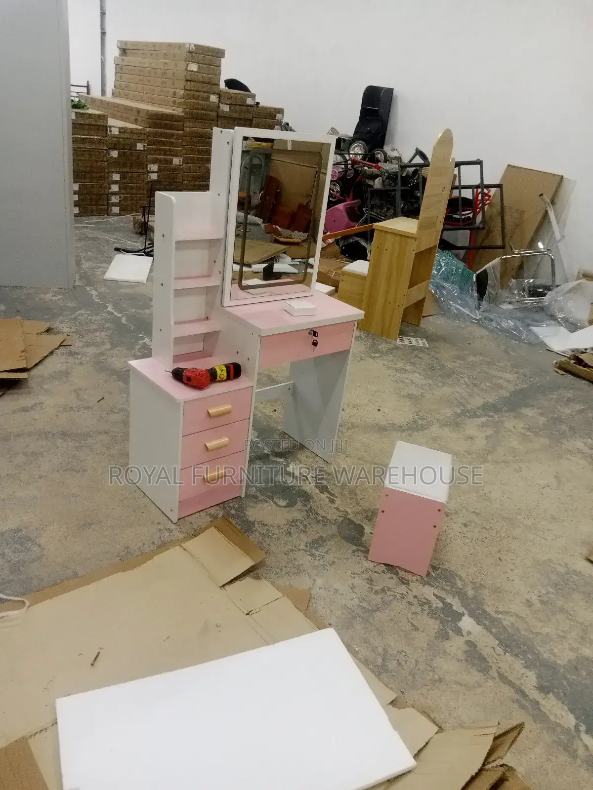 Imported Dressing Table With Led Light Within the Mirror