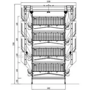 H Type Battery Cage,3 Tier