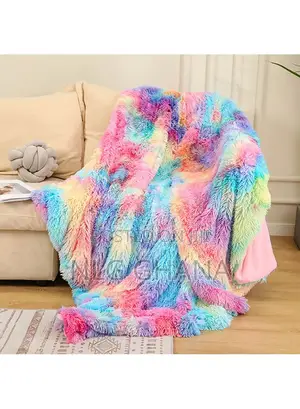 Super Soft Comfortable Cozy Rainbow Throw Blanket Fuzzy Warm. Tvx9301