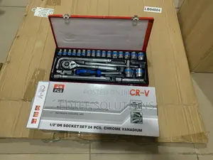Metallic Case 24pcs Chrome Vanadium 1/2” Dr Socket Set