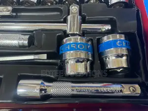 Metallic Case 24pcs Chrome Vanadium 1/2” Dr Socket Set