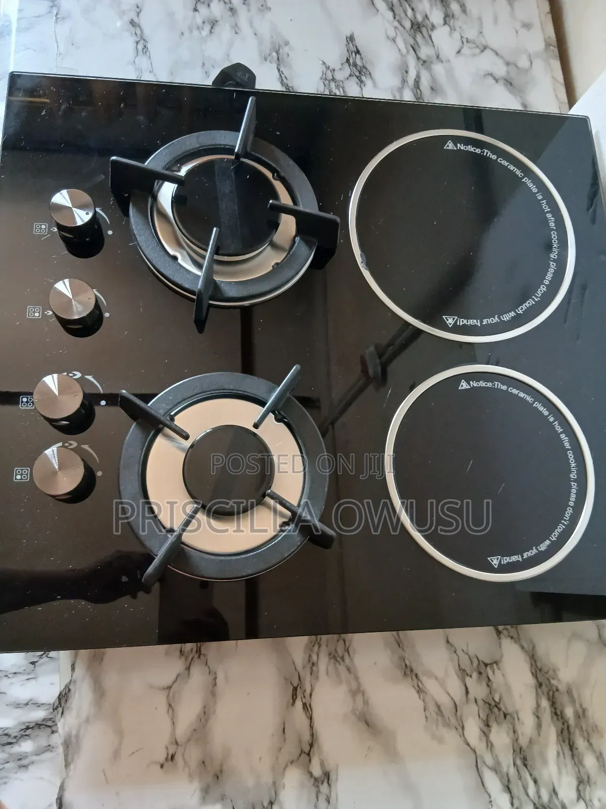 2 Electric 2 Gas Glass Inbuilt Cooker / Burner