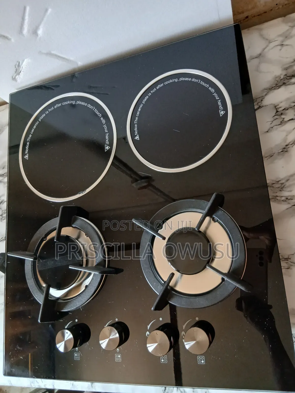 2 Electric 2 Gas Glass Inbuilt Cooker / Burner