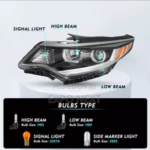 2016-2018 Kia Optima Projector Halogen Led Right Headlight Pair