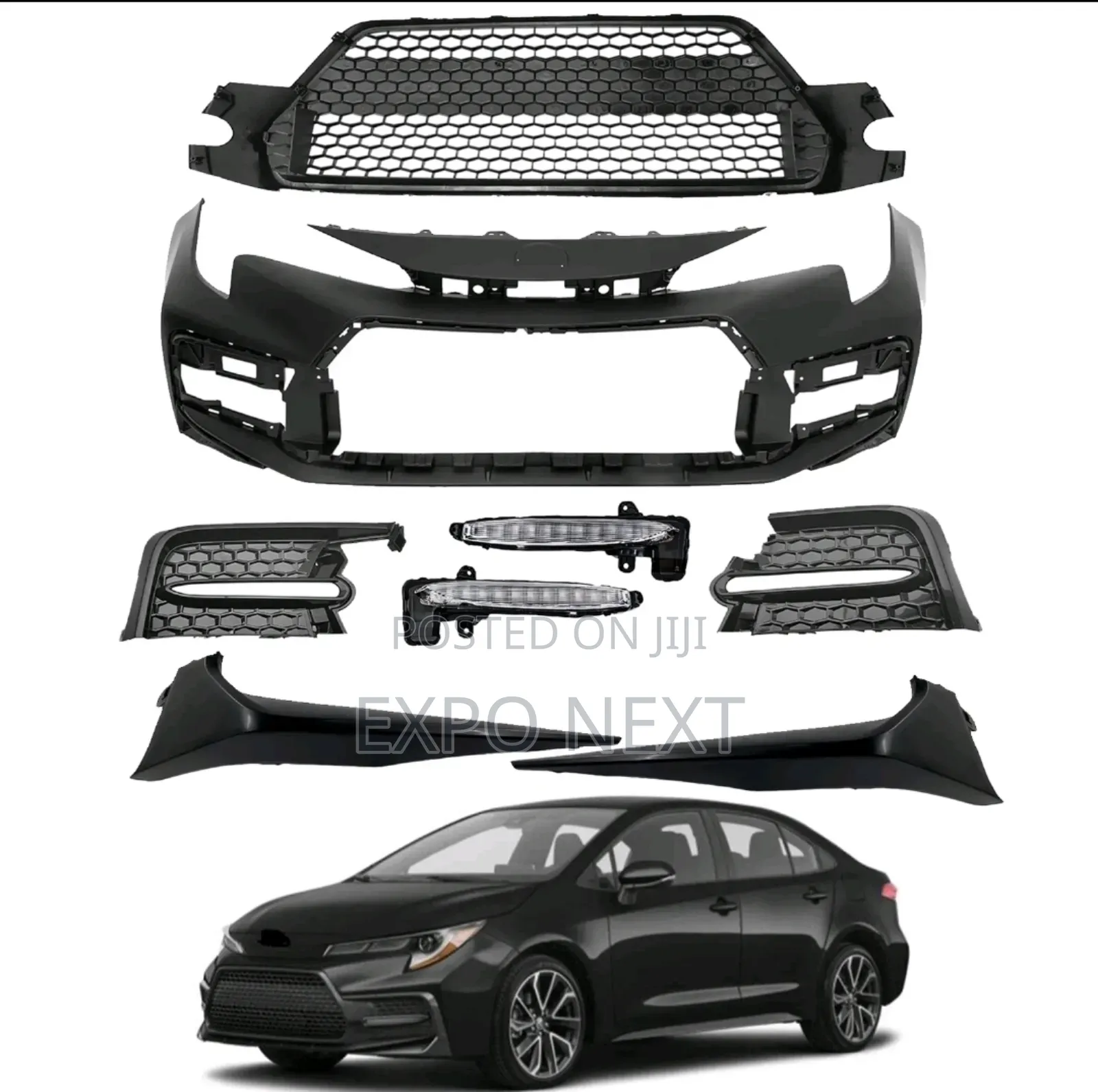 2020-2022 Toyota Corolla Se Xse Front Bumper Cover Grille Foglight Set