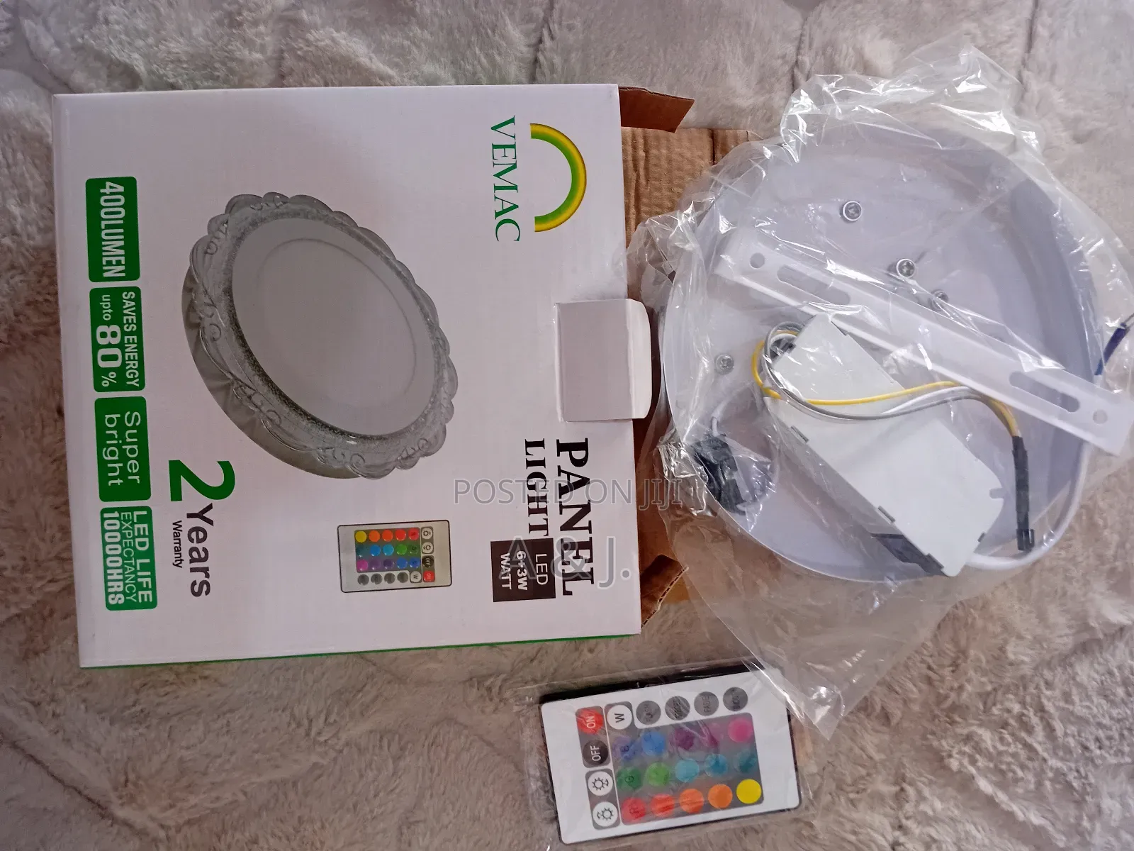 6+3w Remote Panel Ceiling Light