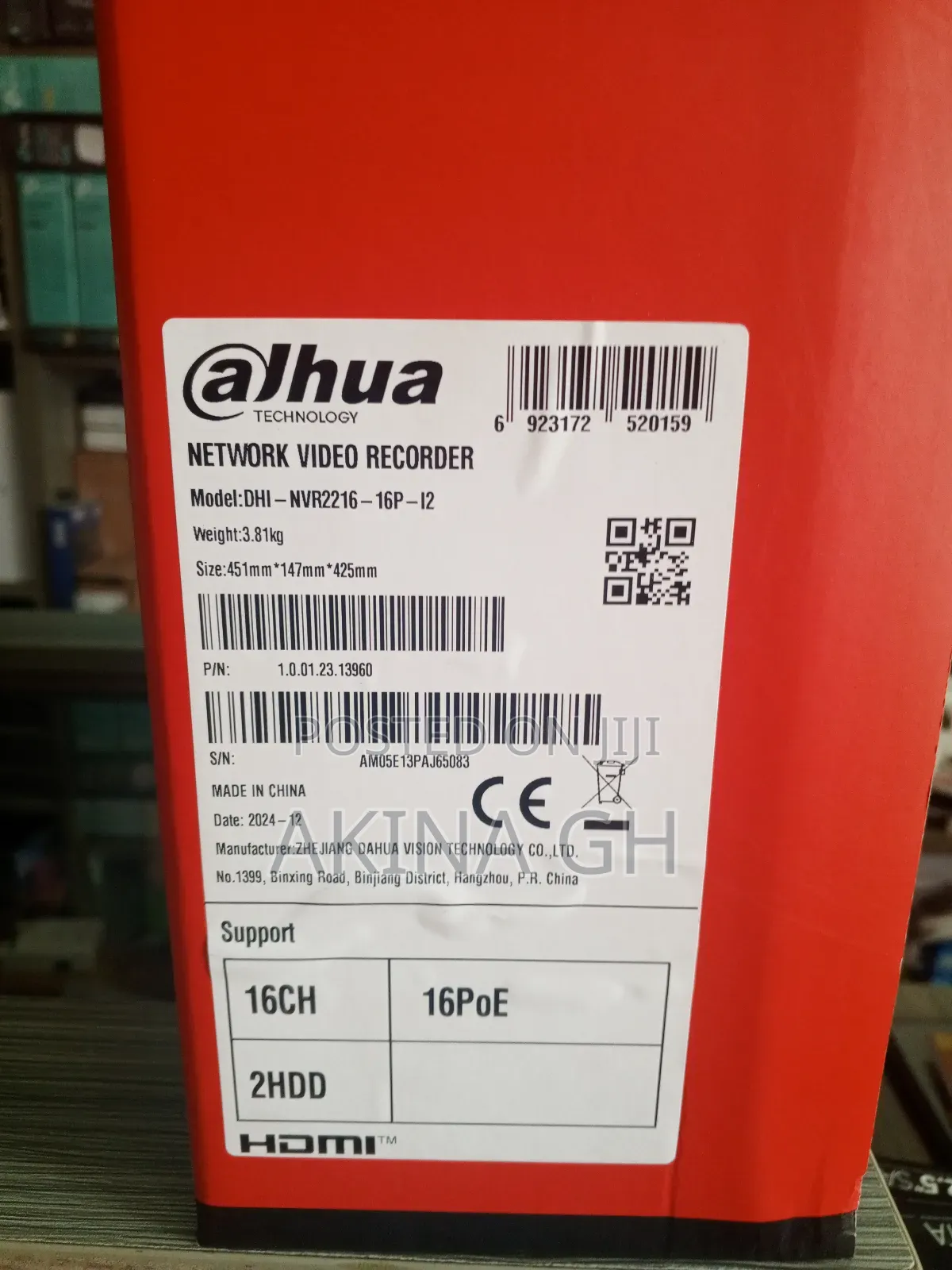 Dahua Wizsense 16ch Poe NVR Dhi-Nvr2216-16p-I2
