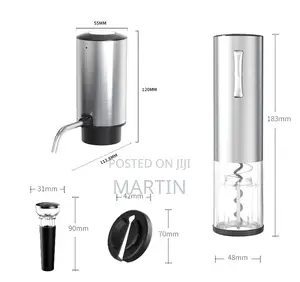 4-in-1 Rechargeable Electric Wine Opener and Dispenser Set