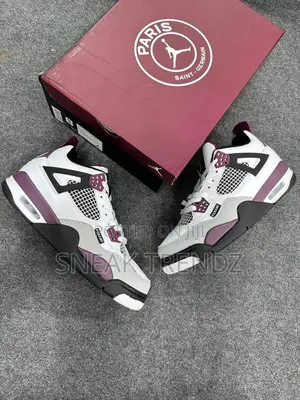 Air Jordan R4 Paris White Violet N Black