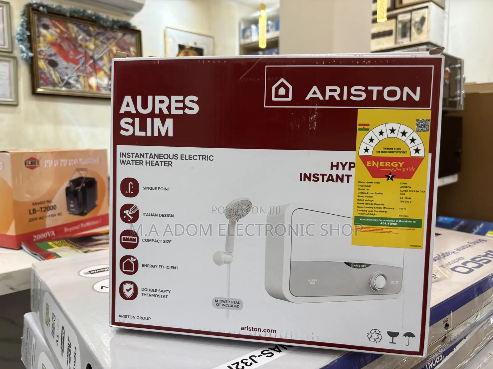 New Authentic Ariston Instant Water Heater With Shower Kits