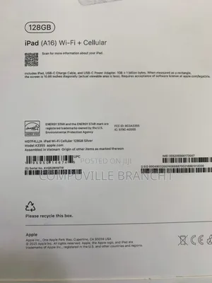 New Apple iPad (2025) 128 GB Silver