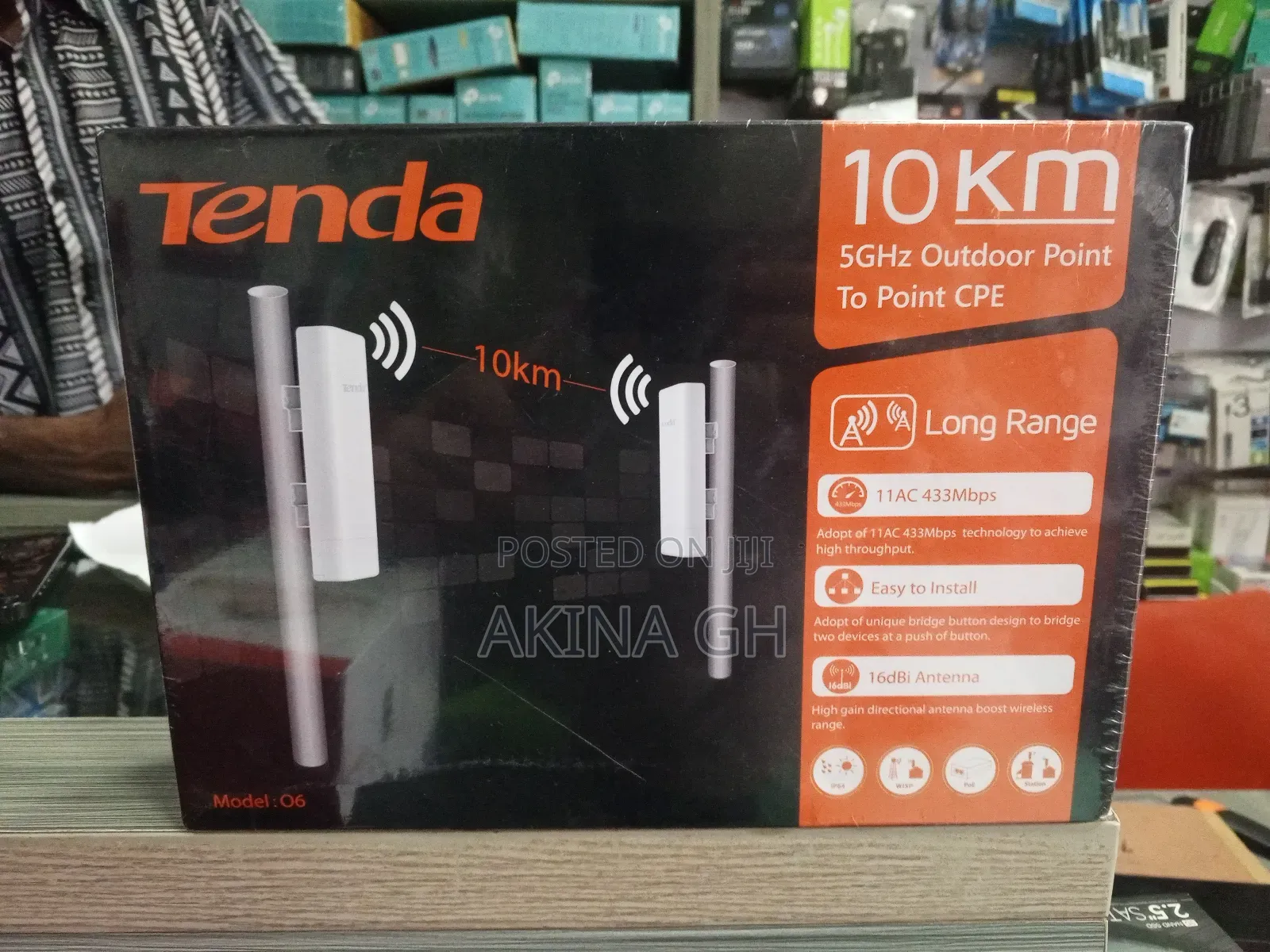 Tenda O6 10km 5ghz Outdoor Point to Point Cpe Long Range O6