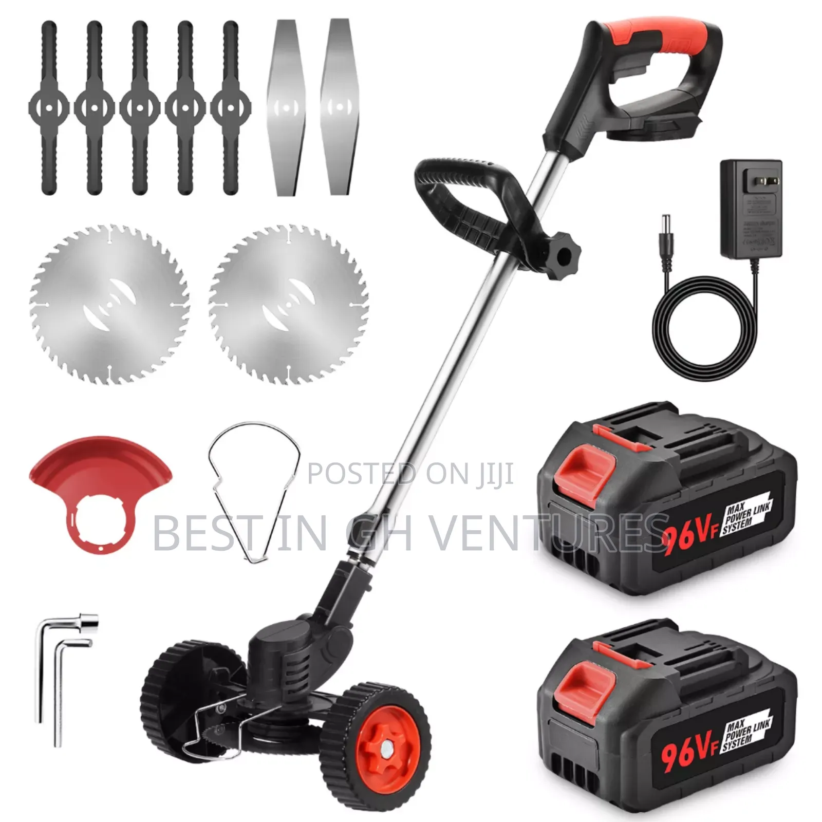 96v X 2 Batteries Grass Trimmer Weeding Machine