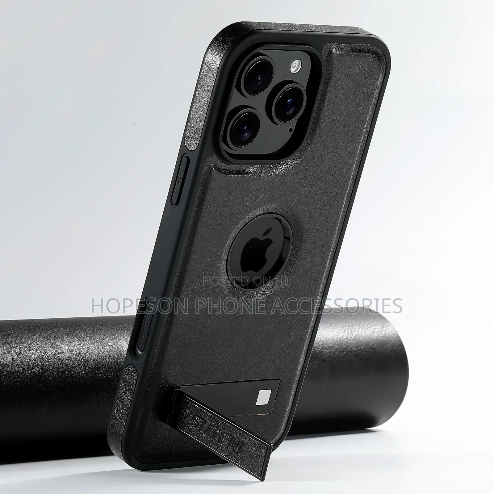 iPhone Leather Case, Magsafe Wireless Charging Support and Kick-Stand