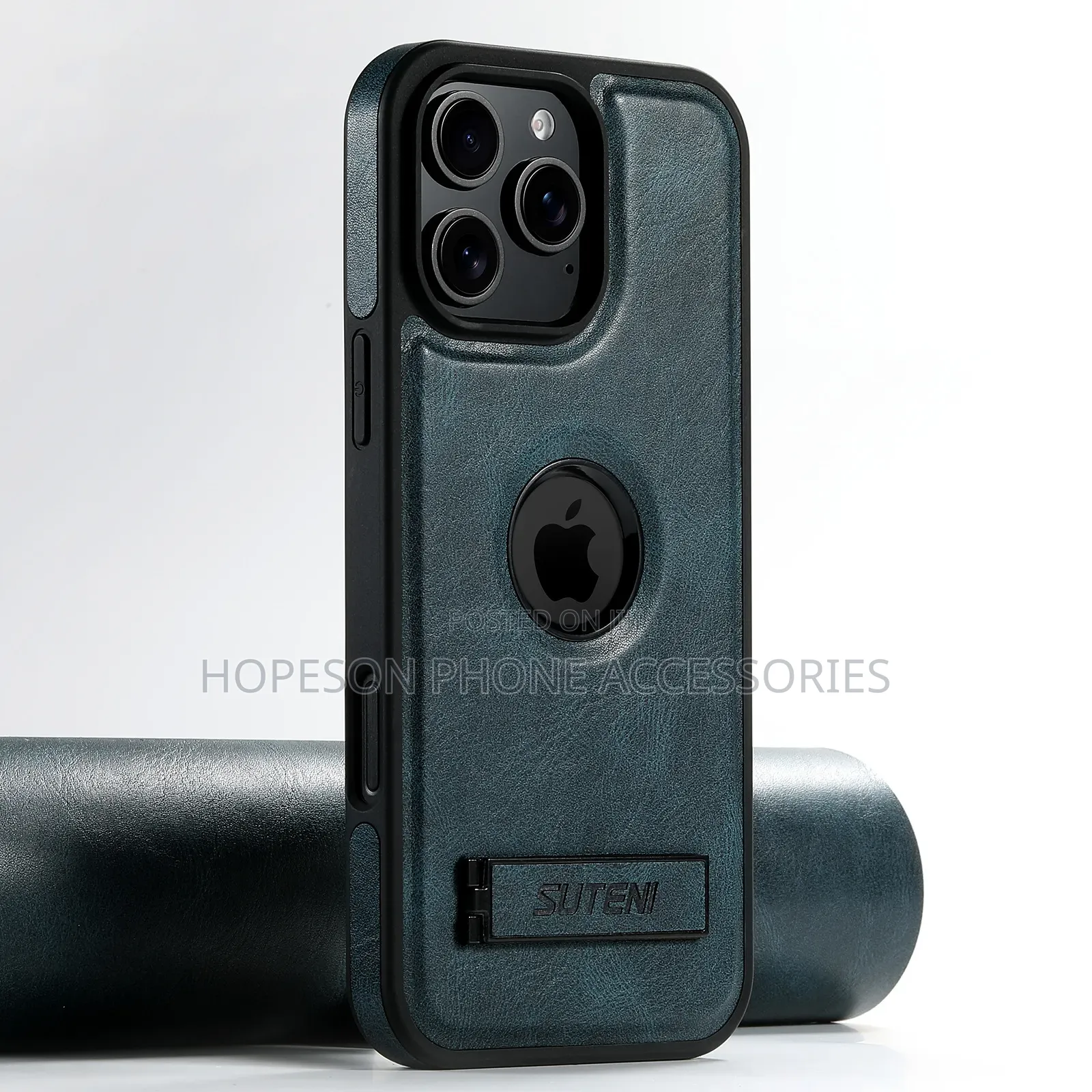 iPhone Leather Case, Magsafe Wireless Charging Support and Kick-Stand