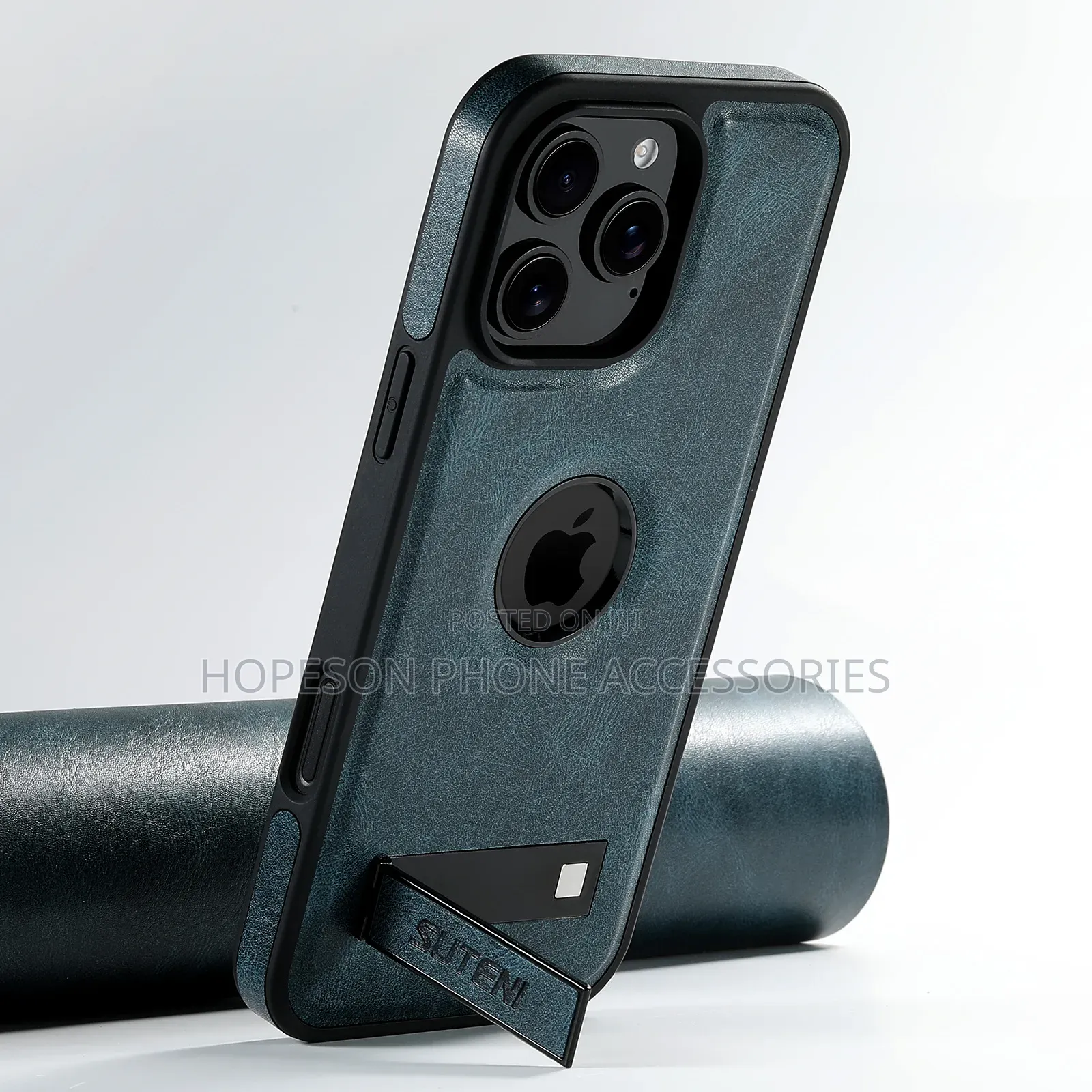 iPhone Leather Case, Magsafe Wireless Charging Support and Kick-Stand