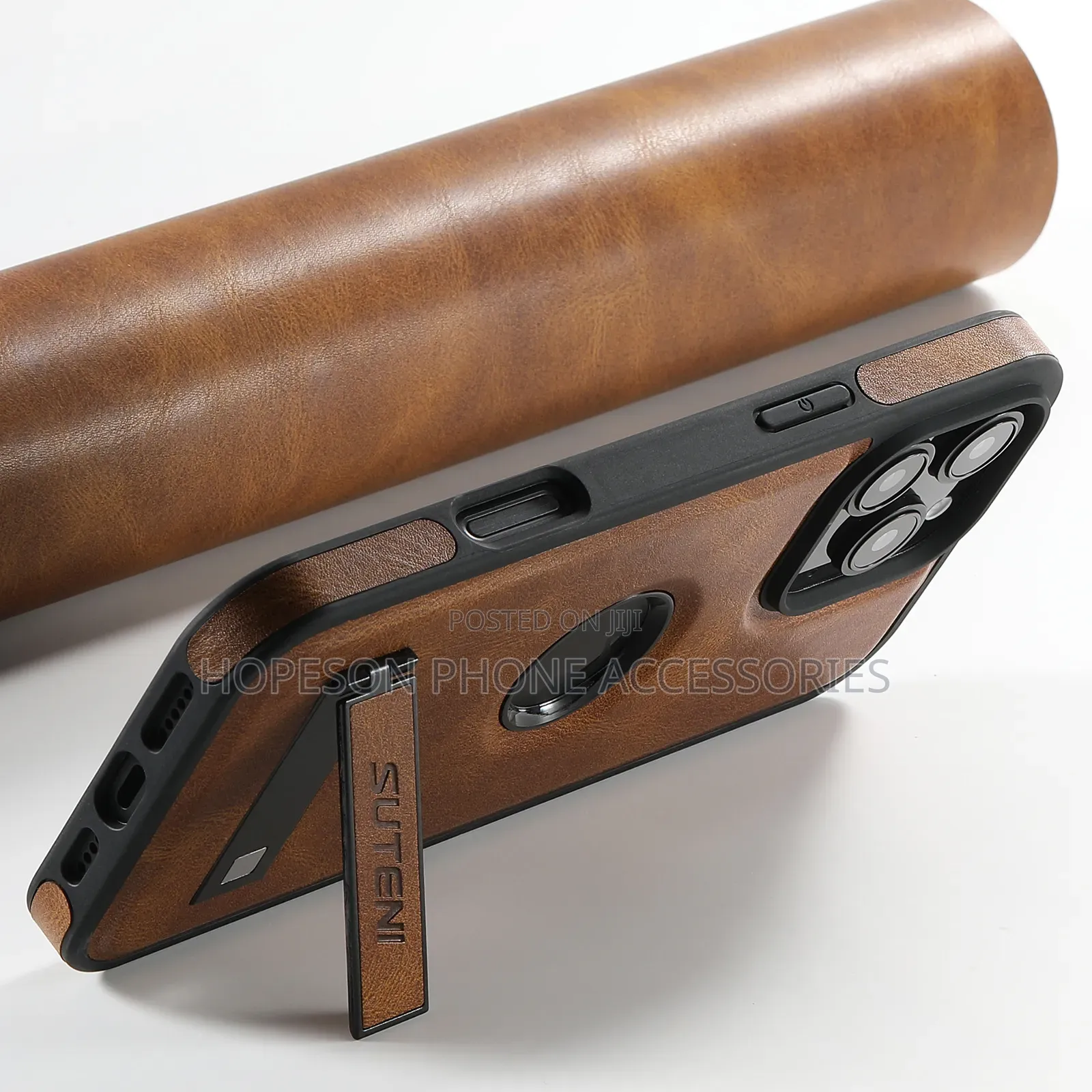 iPhone Leather Case, Magsafe Wireless Charging Support and Kick-Stand