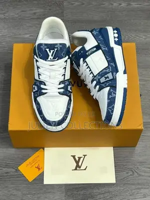 Original Louis Vuitton Lv Jeans Blue and White