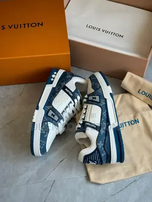 Original Louis Vuitton Lv Jeans Blue and White