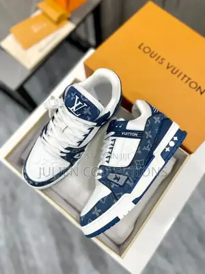 Original Louis Vuitton Lv Jeans Blue and White