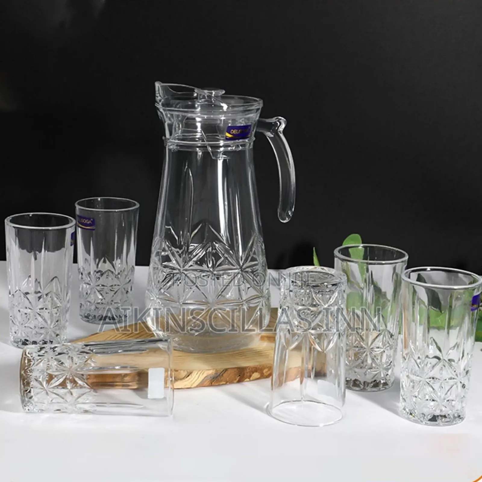 Deli Juice/Water Jar+Glass Set