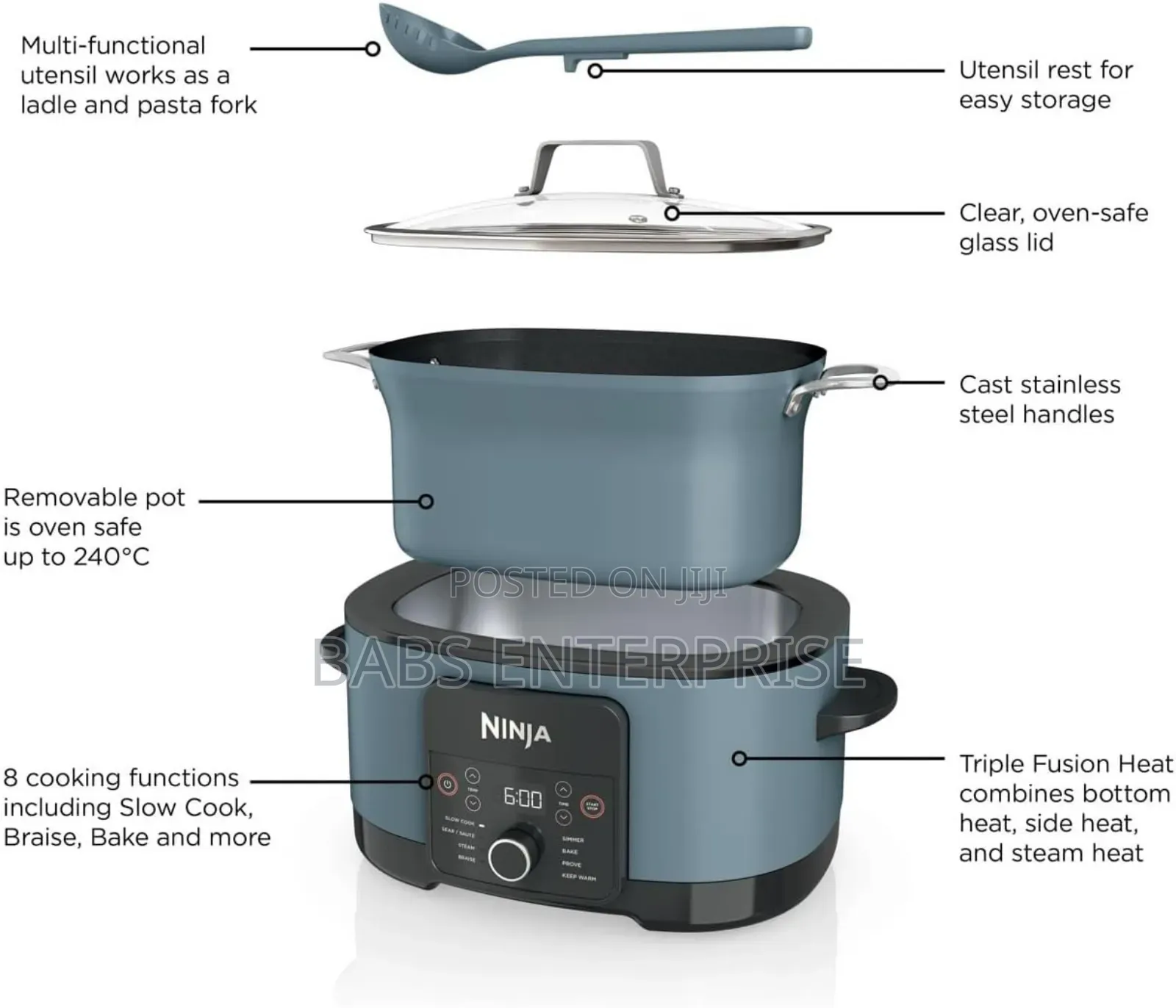 Ninja Foodi 8-in-1 Possiblecooker Slow Cooker & Multi-cooker  Mc1001uk