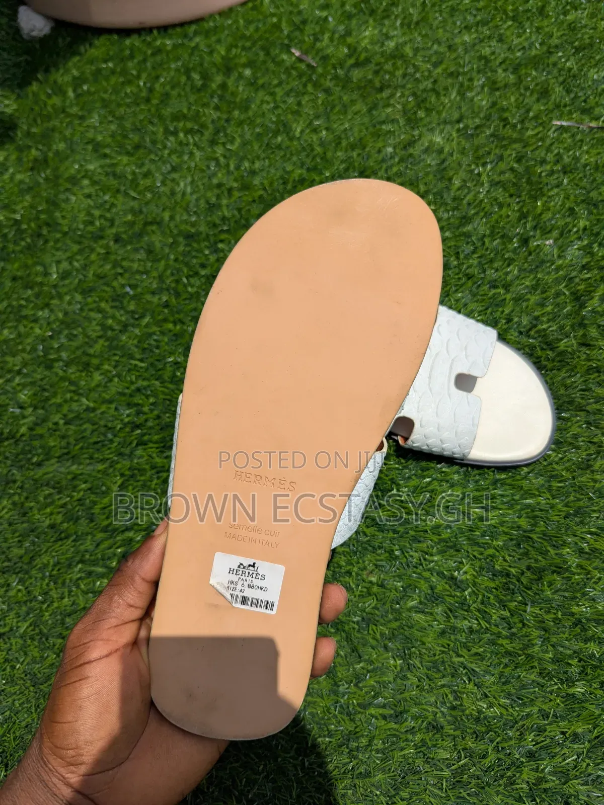 Hermes Slippers White