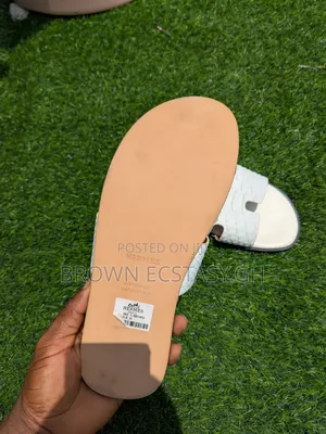 Hermes Slippers White