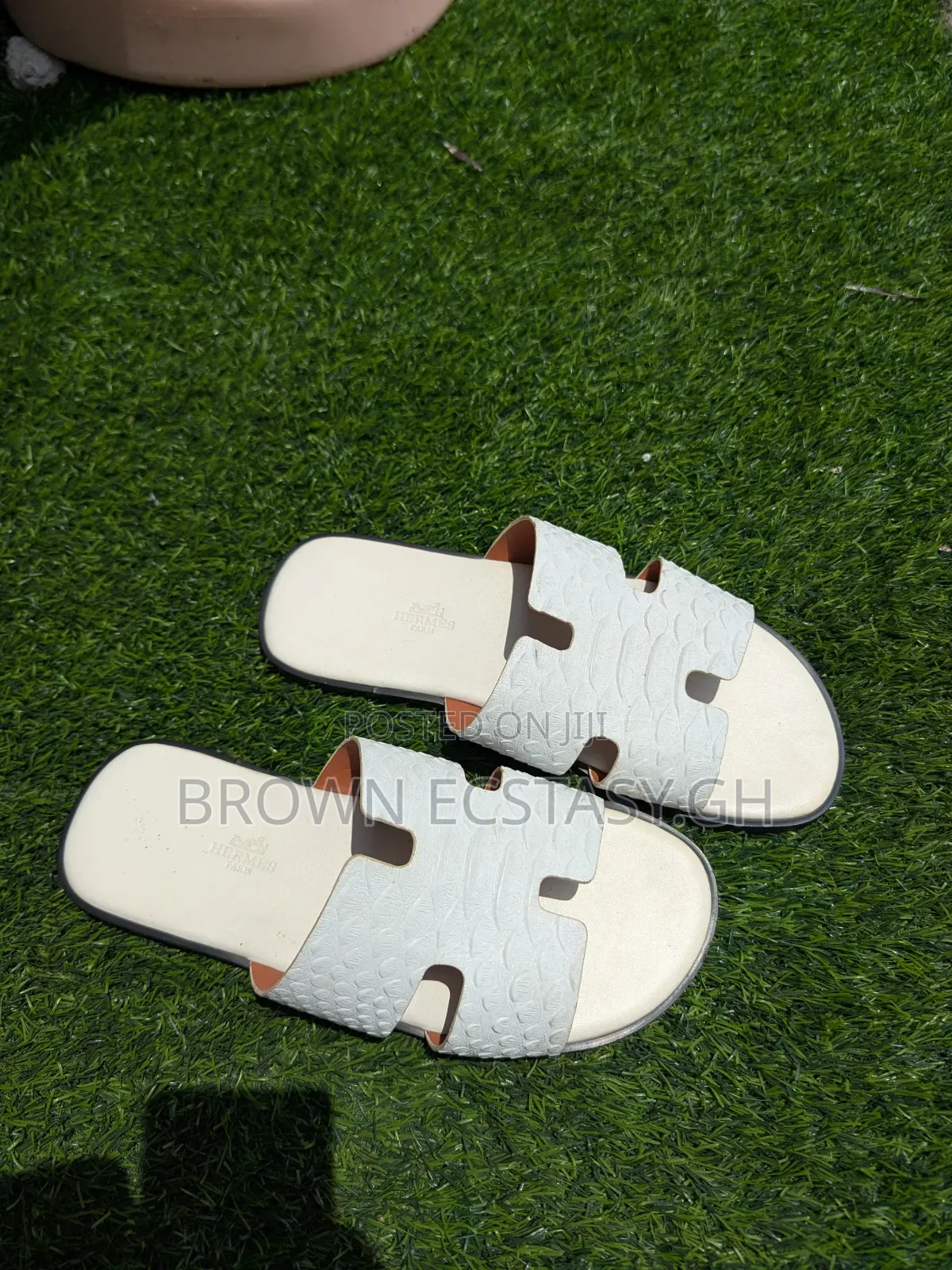Hermes Slippers White