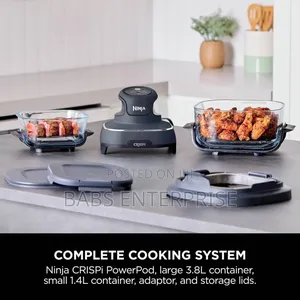 Ninja Crispi 4 in 1 Portable Glass Air Fryer - Cyber Space Fn101ukgy