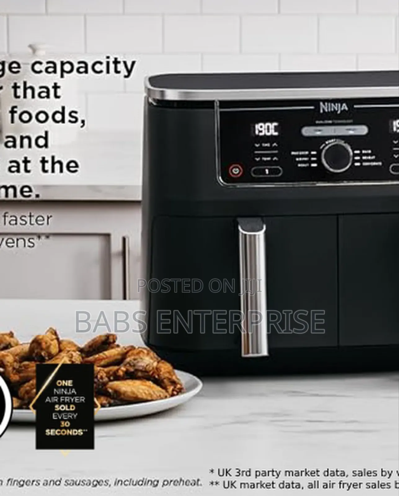 Ninja Foodi Max Dual Zone Air Fryer Af400uk (Black)