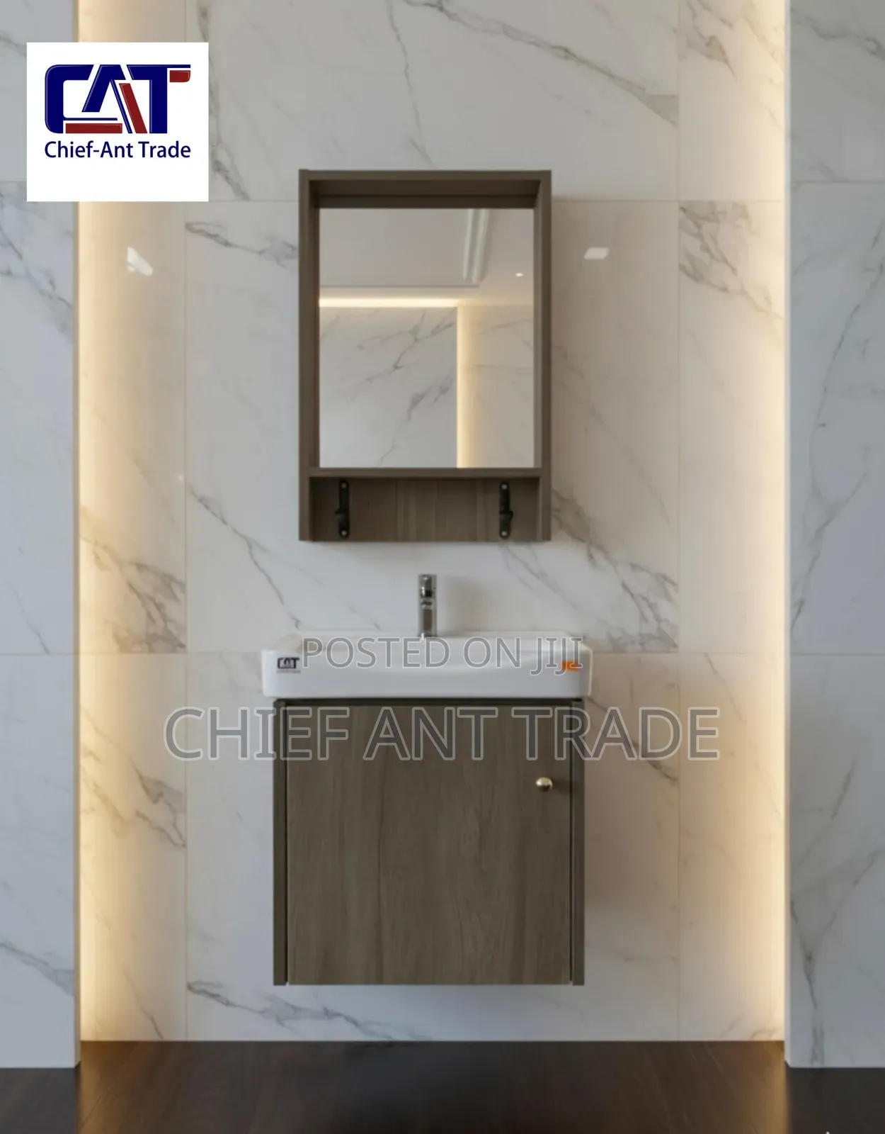 Small Cabinet Basin With Mirror 43