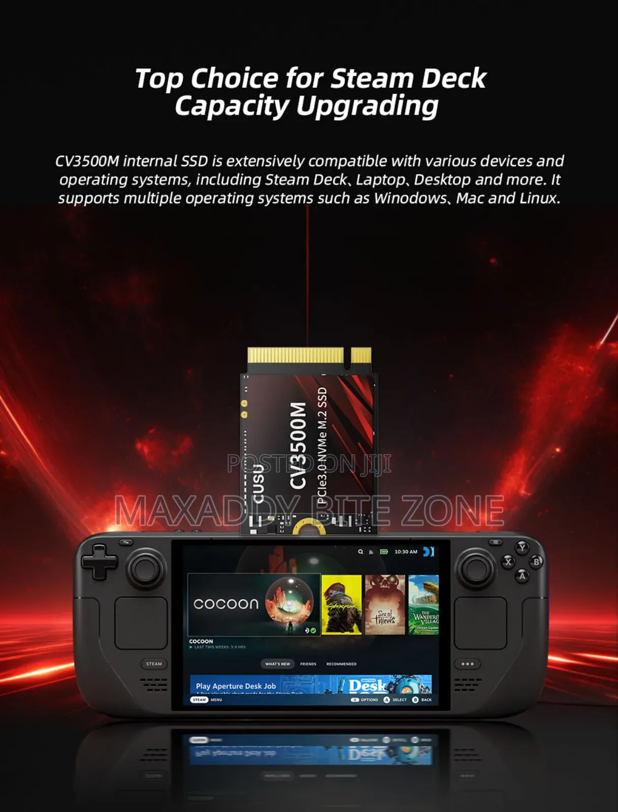 Cusu SSD 2230 512gb Nvme M2 SSD Pcie3.O for Steam,Surface Pro