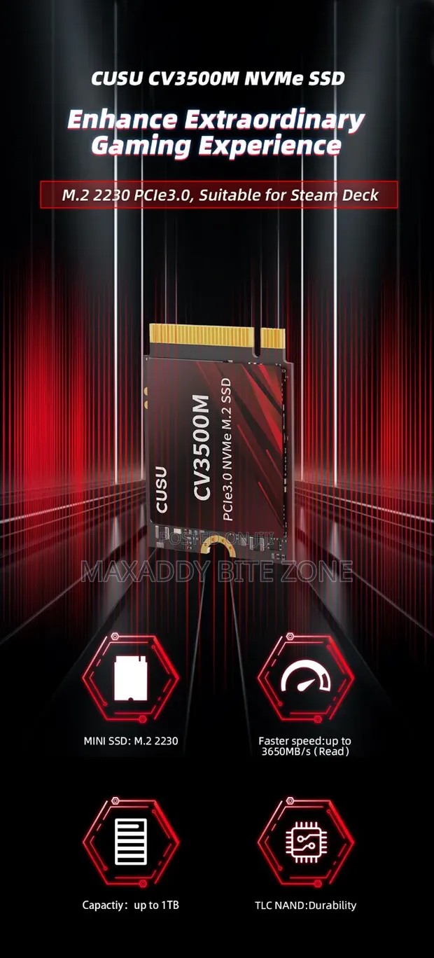 Cusu SSD 2230 512gb Nvme M2 SSD Pcie3.O for Steam,Surface Pro for