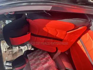 Complete Luxury Leather Red and Black Seat Cover