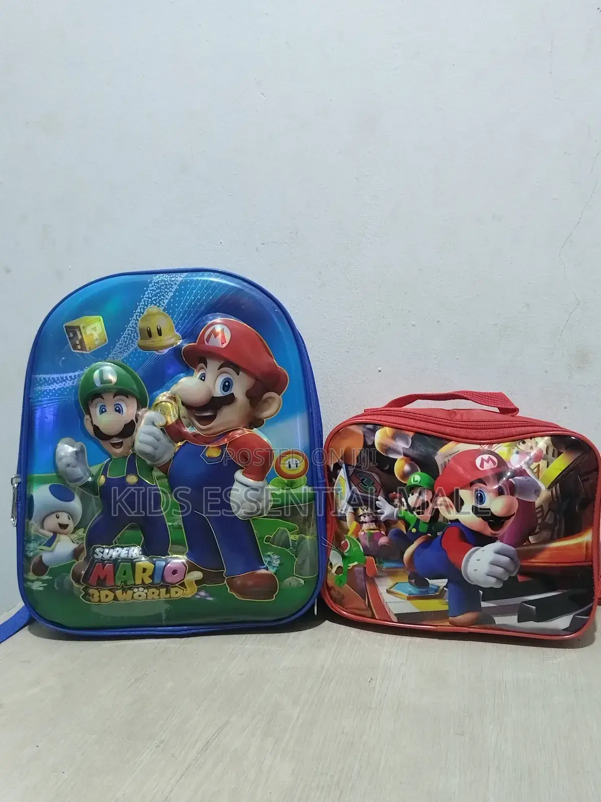 Cartoon Character School Bag and Lunch Bag