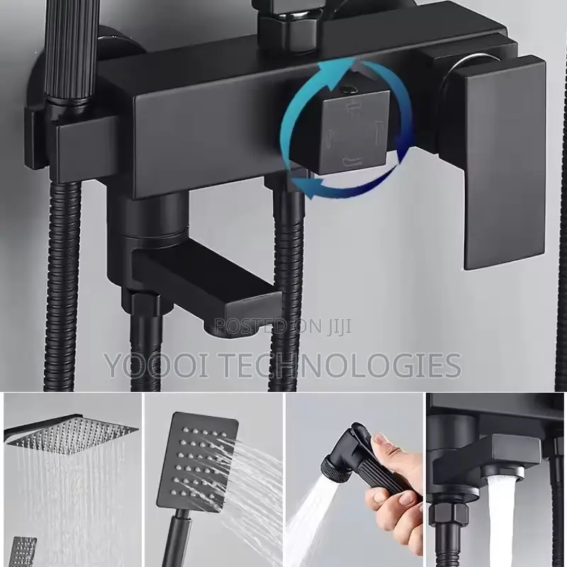 4 in 1 Matte Black Shower Mixer