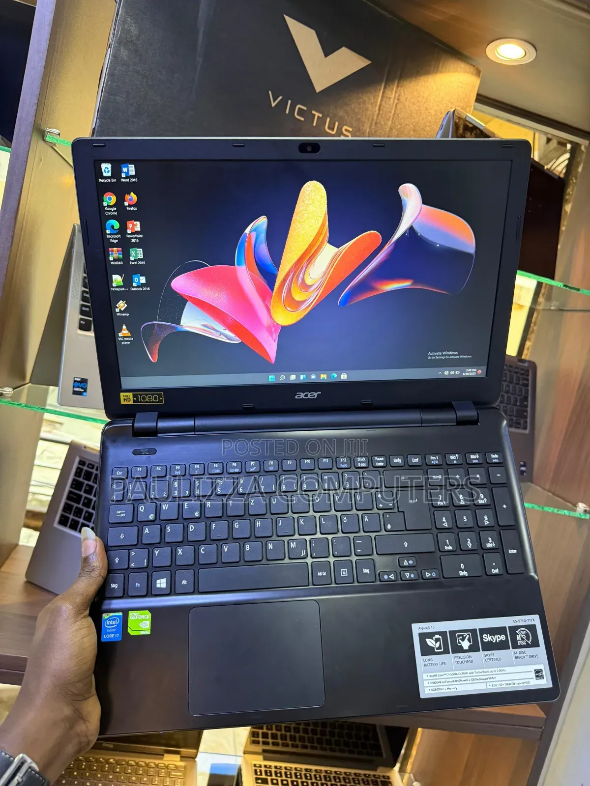 Laptop Acer Aspire E15 8GB Intel Core i7 SSD 256GB