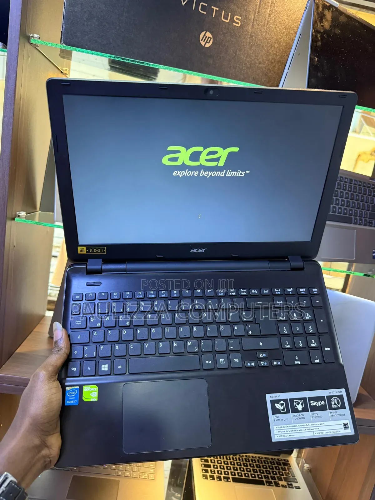 Laptop Acer Aspire E15 8GB Intel Core i7 SSD 256GB
