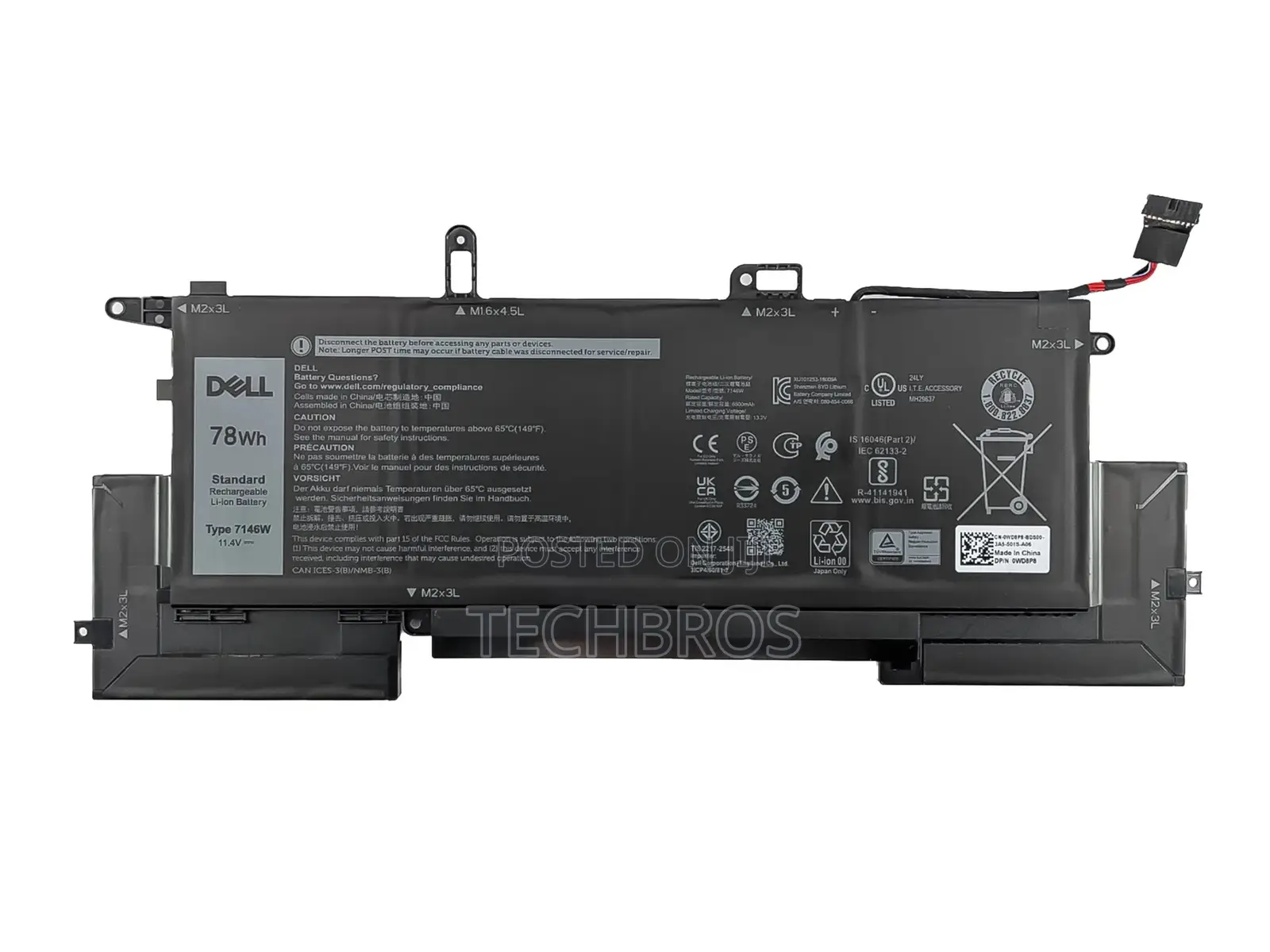 Original Dell Laptop Battery For Latitude 7400/7400 2-1-7146w