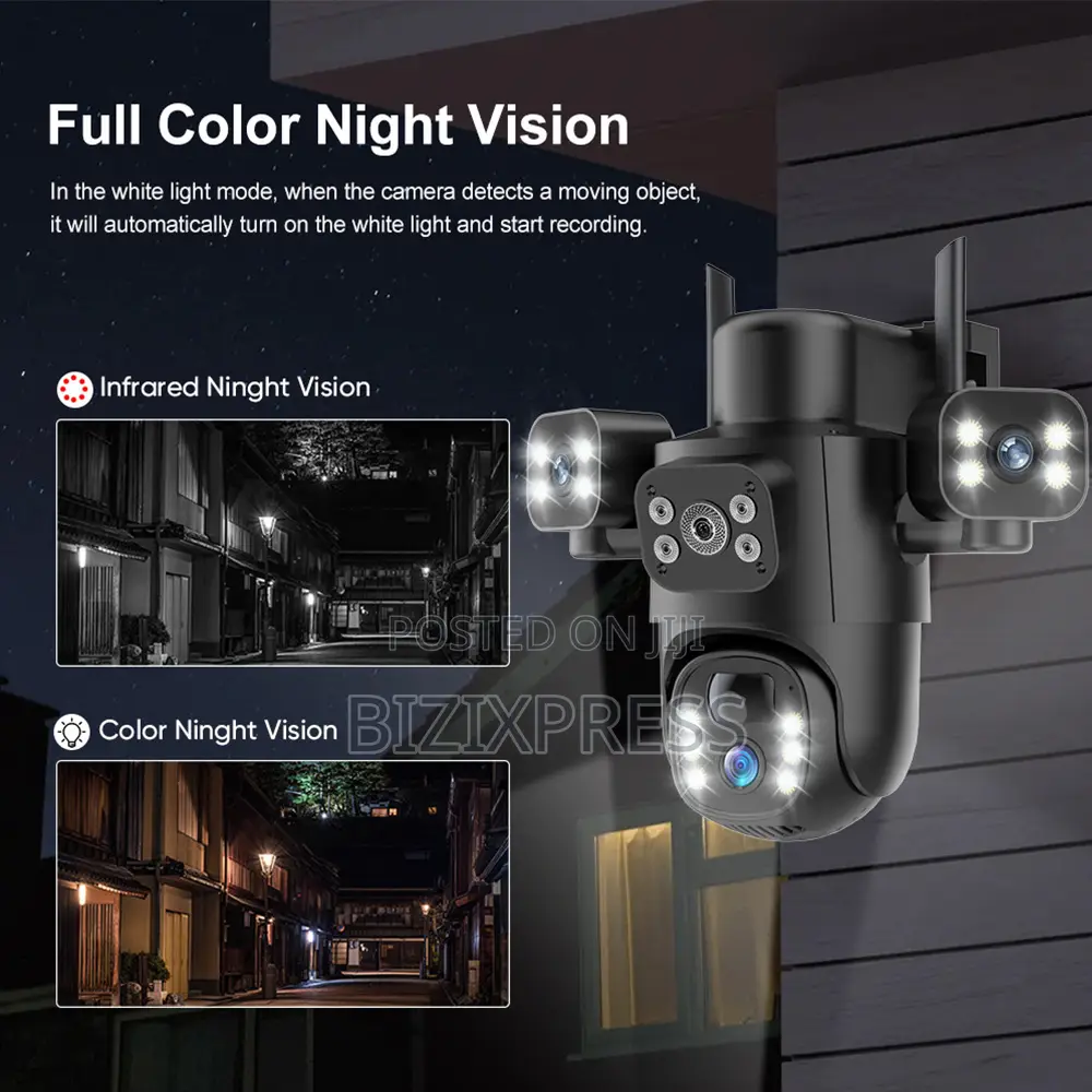4g Solar Security Camera – 3 Lens
