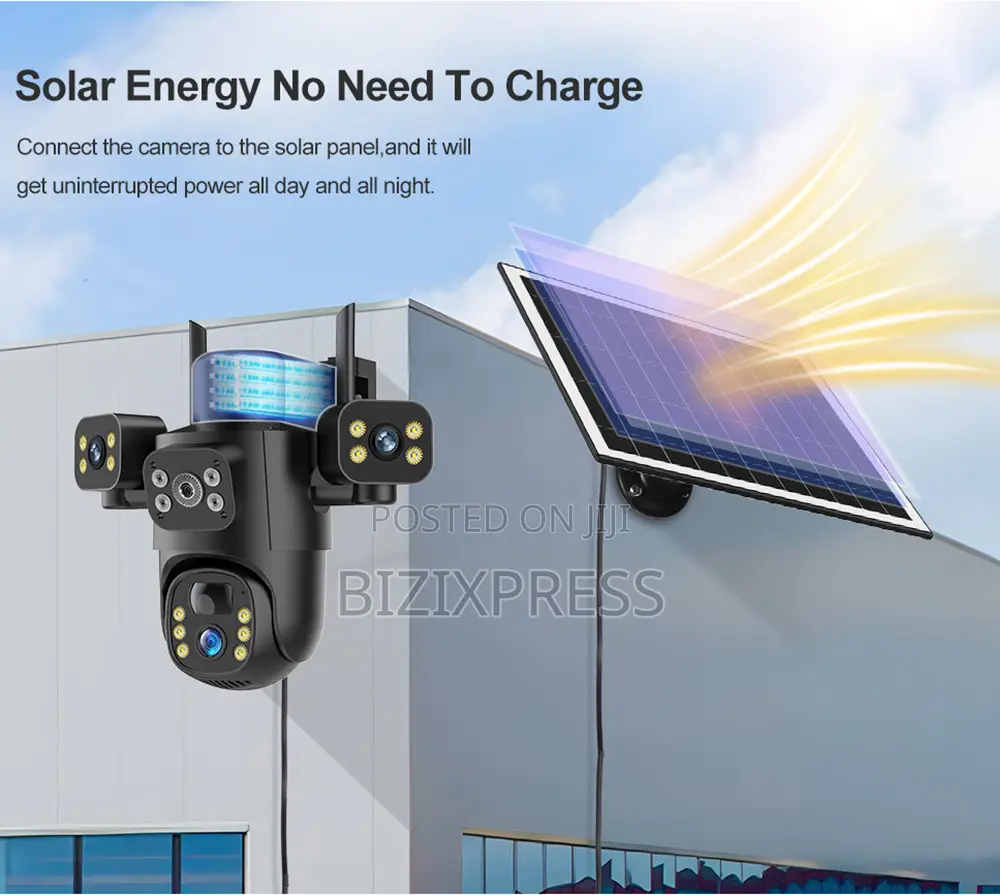4g Solar Security Camera – 3 Lens