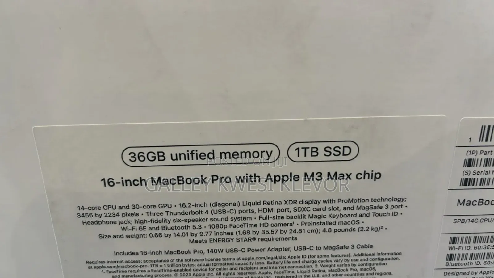 New Laptop Apple MacBook Pro 16GB Apple M4 Max SSD 512GB