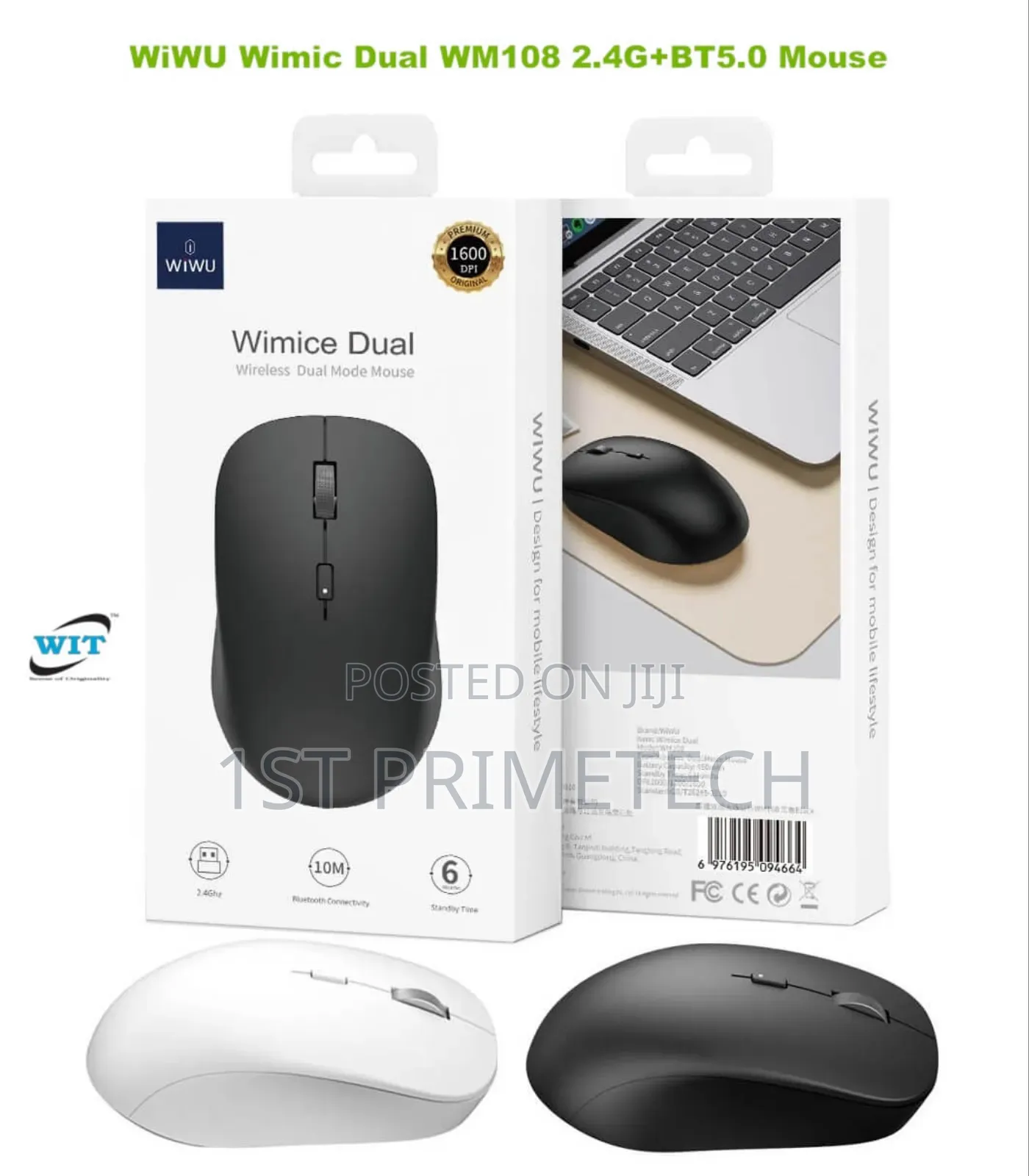 Wiwu Dual Mode Mouse With Bluetooth and 2.4g Wireless Mouse