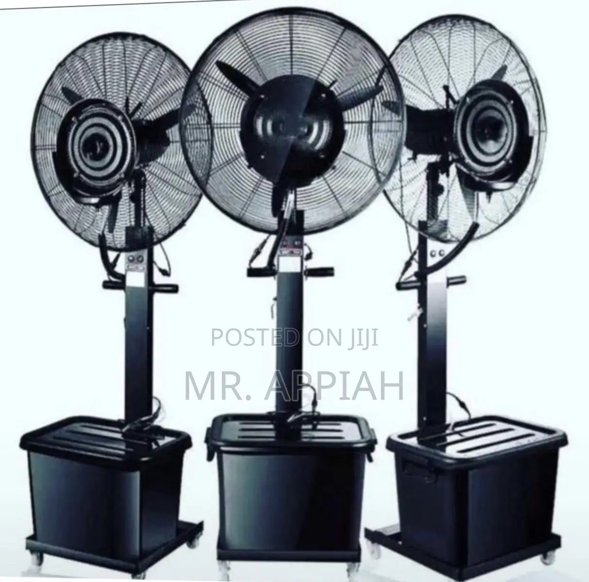 Industrial Mist Standing Fan -26 Inch High-Quality - Black