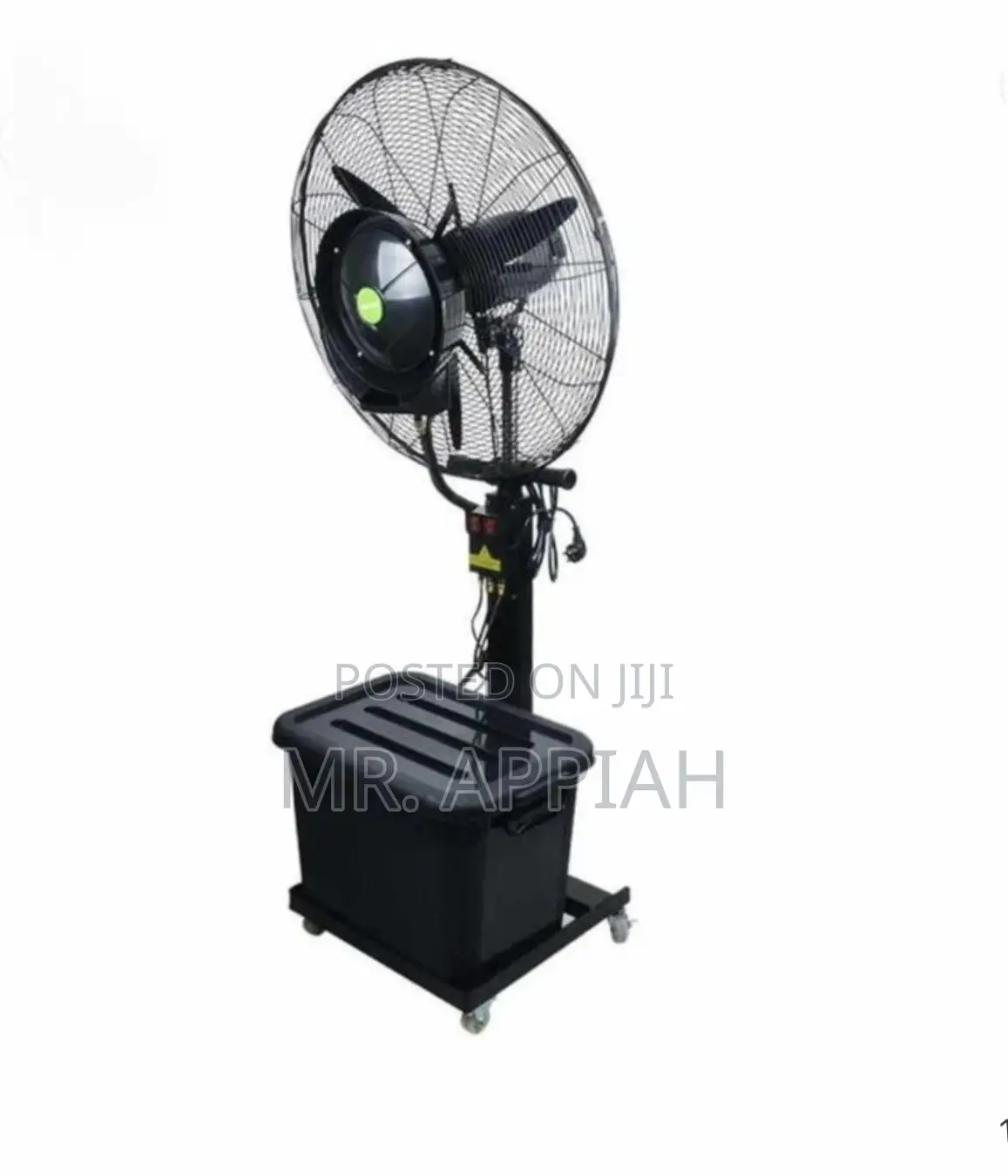 Industrial Mist Standing Fan -26 Inch High-Quality - Black