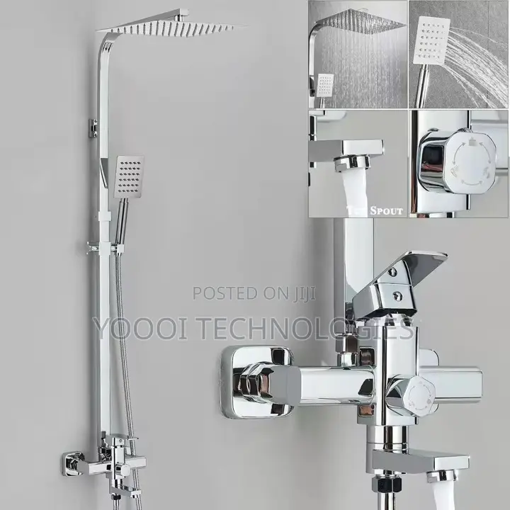 Hot/Cold Chrome Multifunctional Stainless Steel Shower Mixer