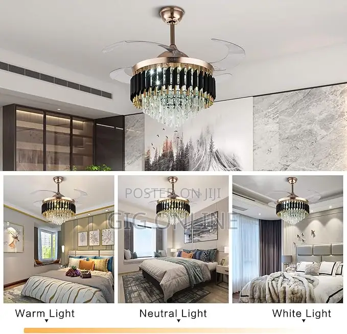 Luxury Chandelier Fan Light