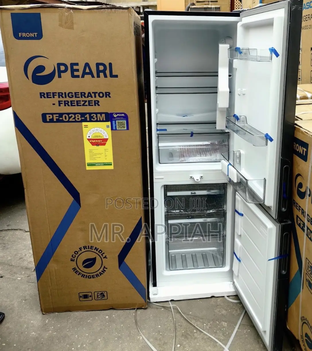 Fast Cooling Pearl Pf-028-13m Double Door Refrigerator 