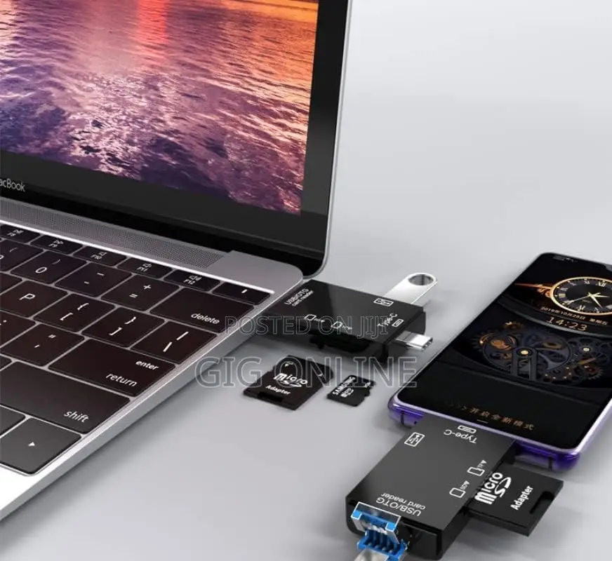Card Reader With Otg and Type C Adapter